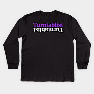 Turntablist Mirror Desiagn Kids Long Sleeve T-Shirt